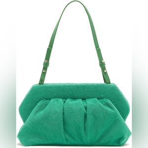 NWOT Vince Camuto Amari Clutch Purse ~ Lotus Green ~ Terrycloth